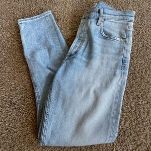Agolde super hi rise skinny jeans light wash